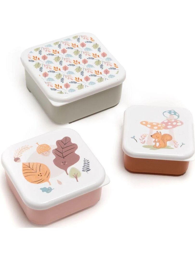 Lot de 3 boîtes à goûter Simeon Beige