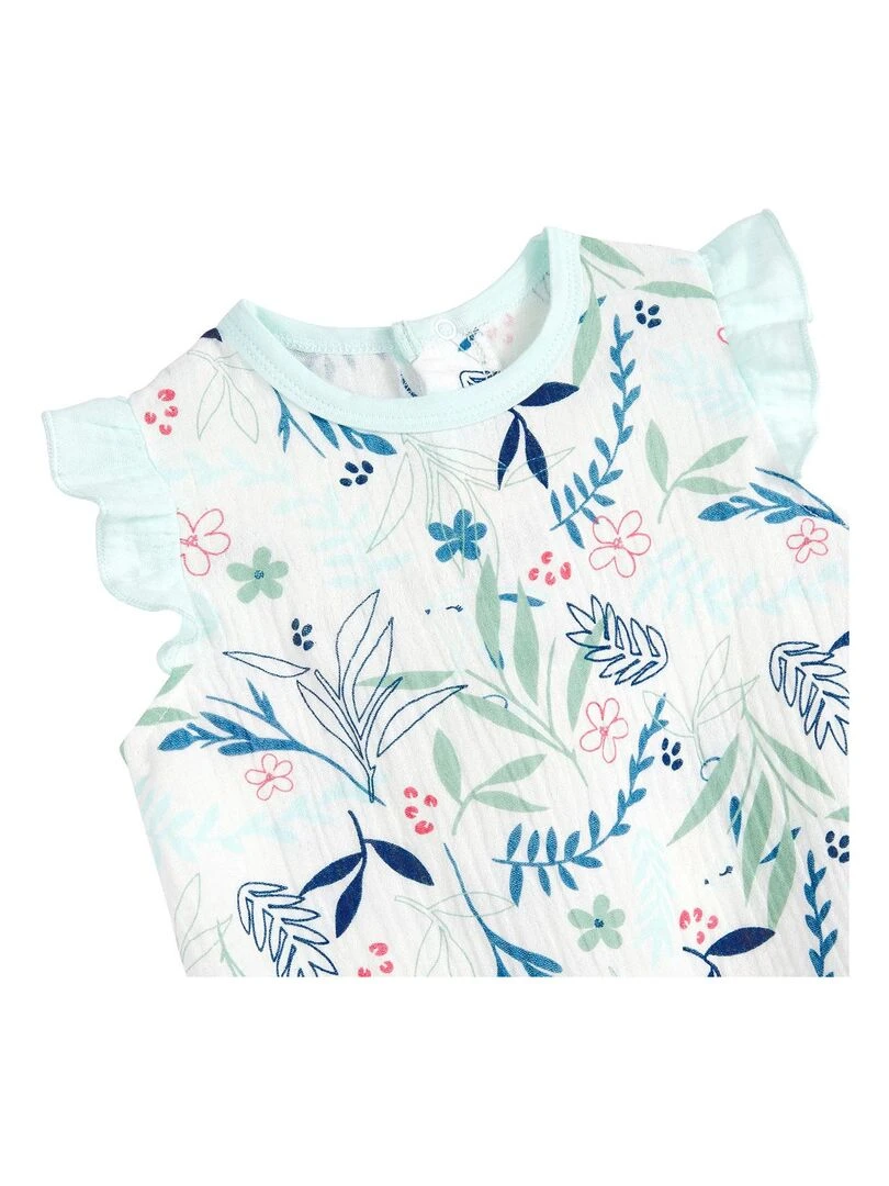 Barboteuse bébé en gaze de coton écrue Dahlia   Ecru