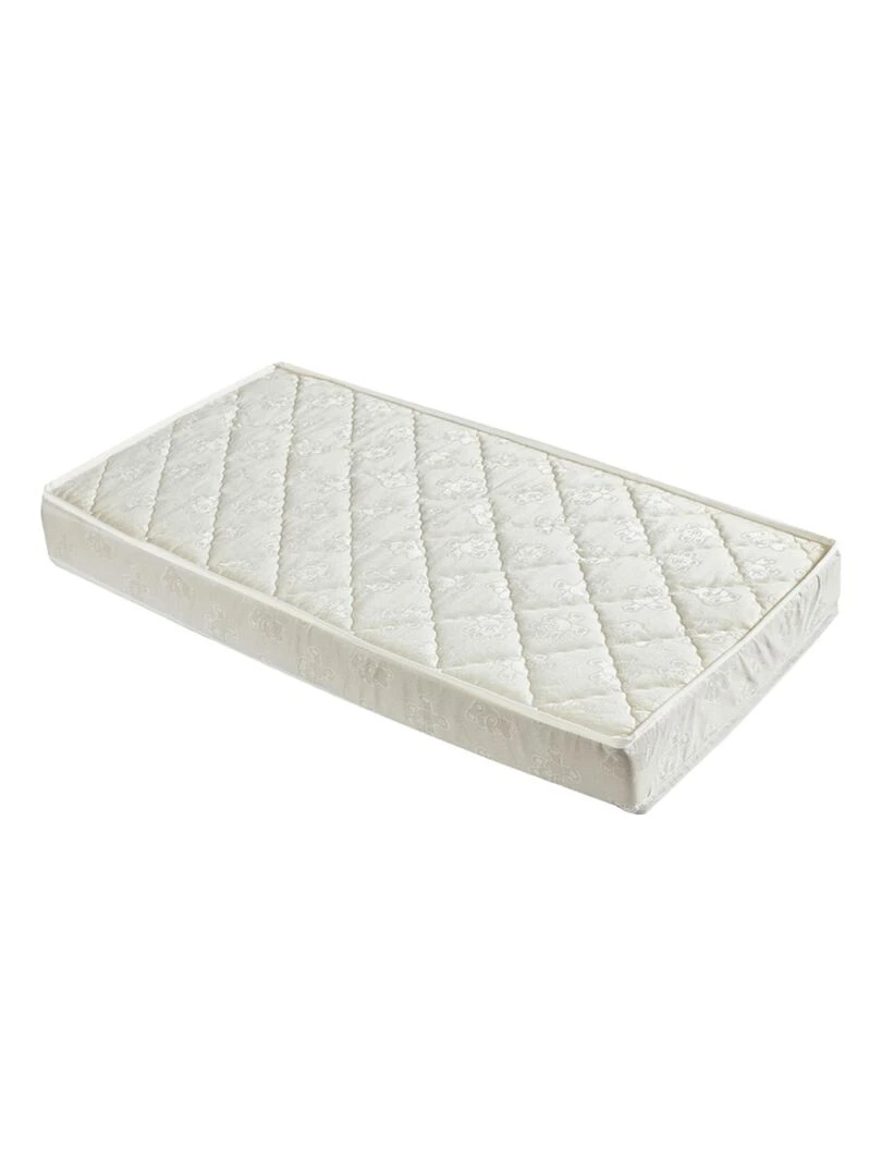 Matelas Bébé hypoallergénique en Mousse Polyuréthane FERME Fabriqué en France Blanc