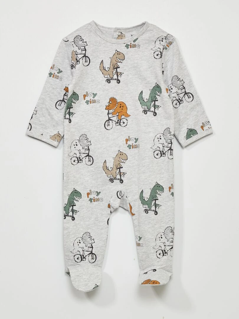 Pyjama 1 pièce imprimé Gris