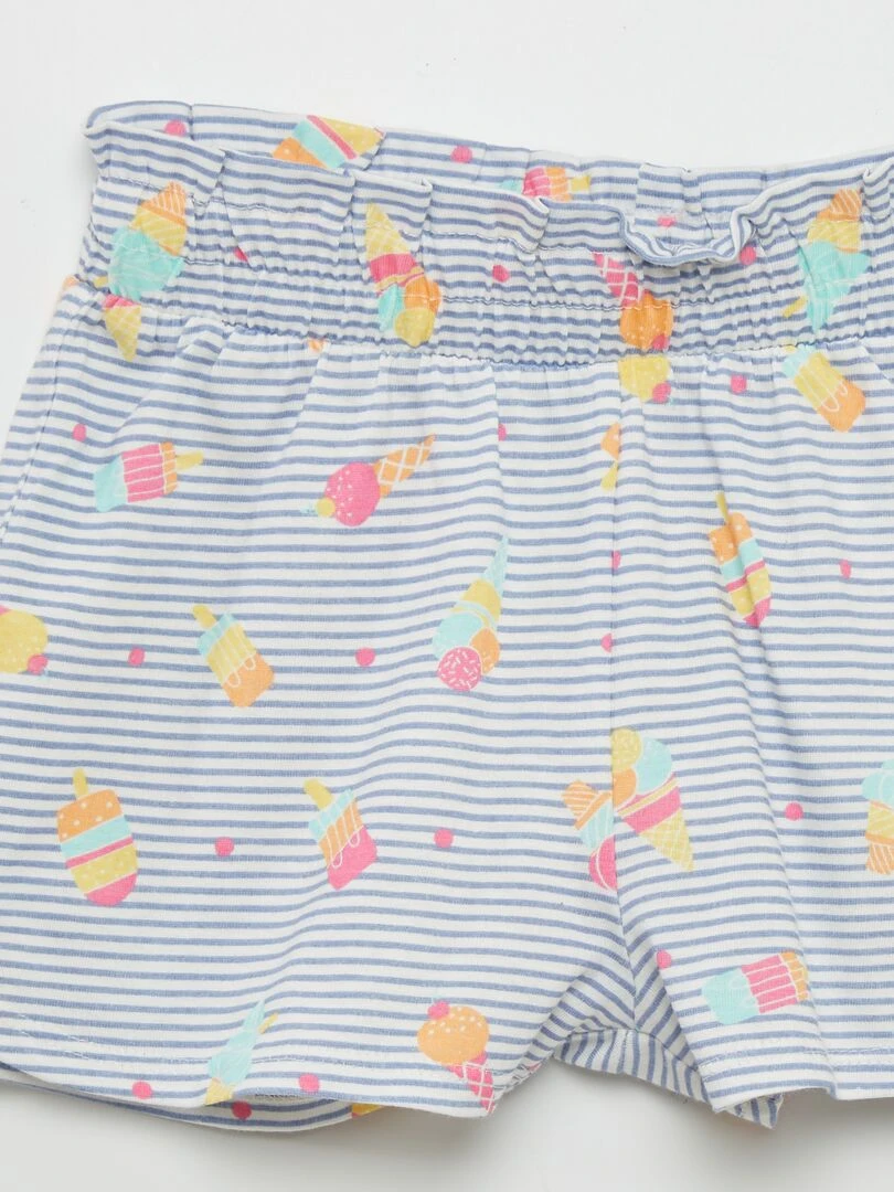 Lot de 2 shorts légers   2 pièces   Bleu