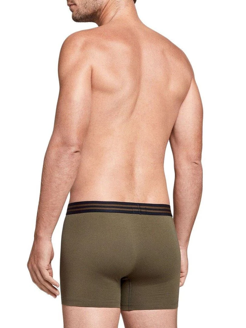 Pack 2 boxers en coton Cathay Vert