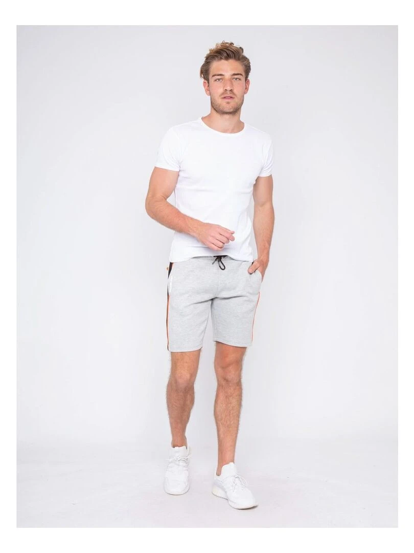 Bermuda molleton BALIROS   Gris clair