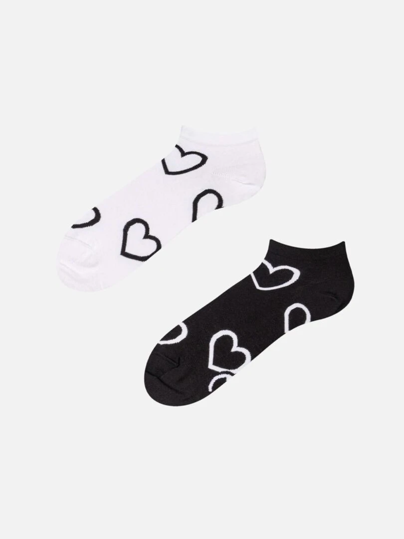 Socquettes Dedoles Petits Cœurs Noirs et Blancs Noir Blanc