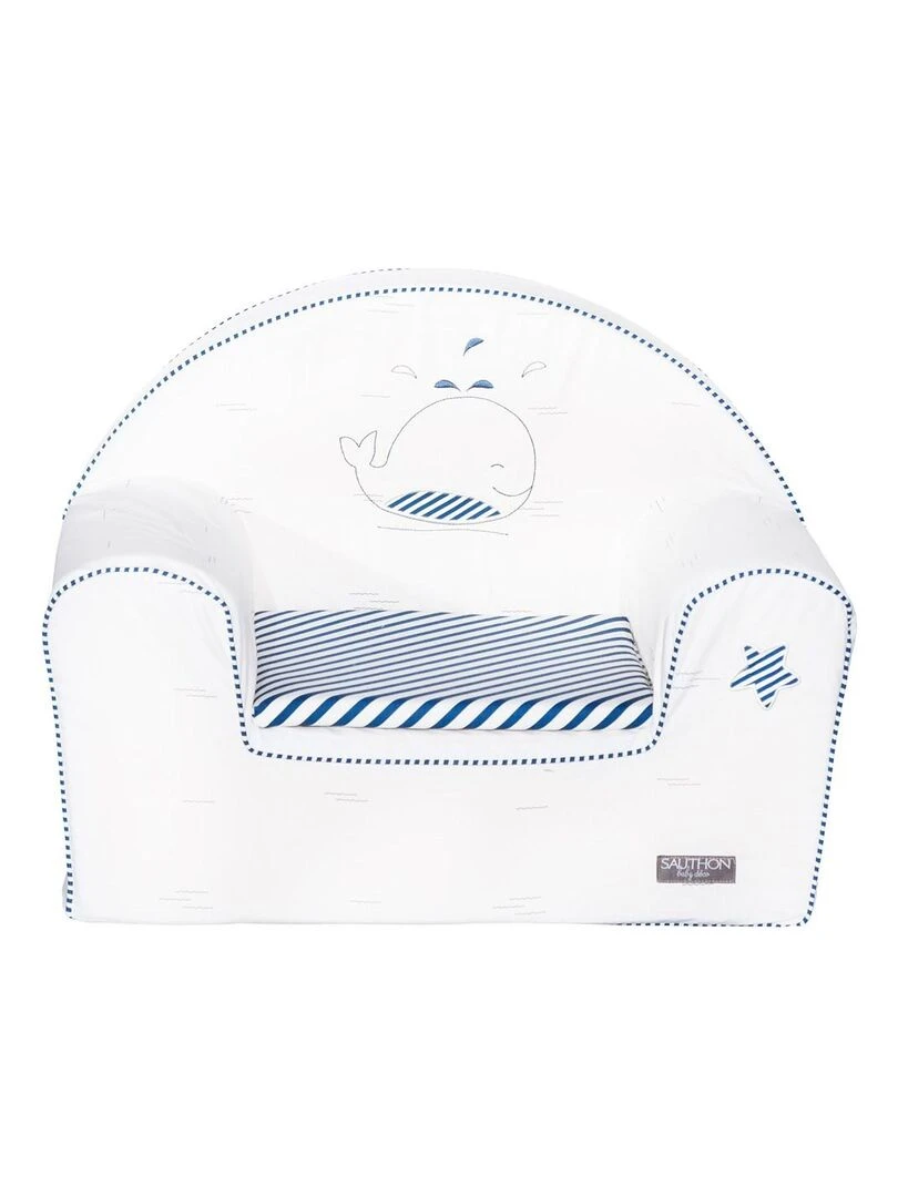Fauteuil club pour enfant en coton blanc SAUTHON Blanc