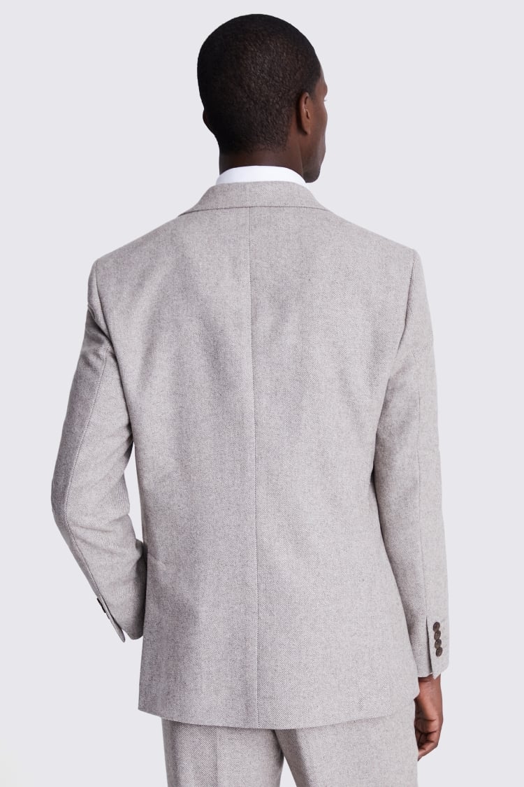 Regular Fit Taupe Twill Jacket   Buy Online at Moss