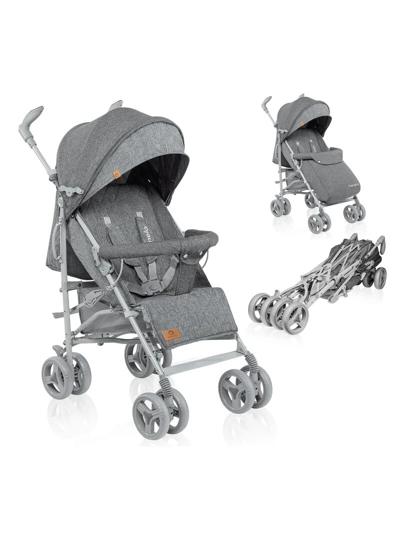 LIONELO Irma Poussette bébé canne compacte De 6 à 36 mois Accessoires inclus Gris Gris