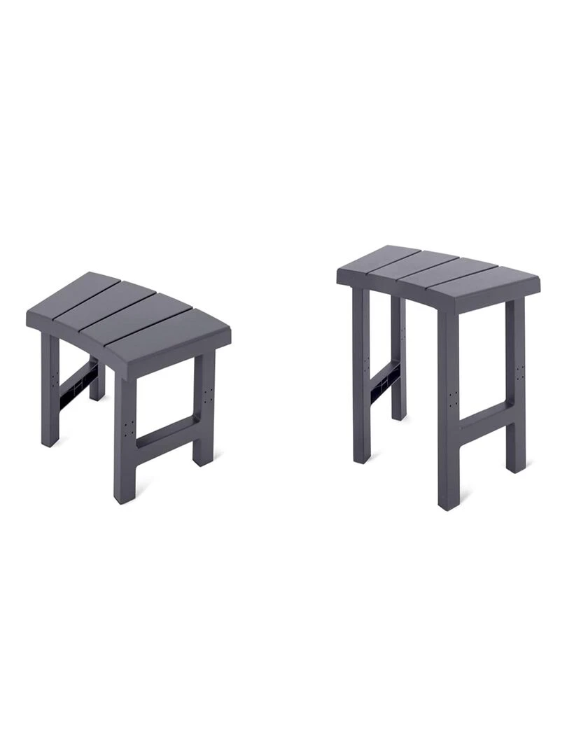 Pack de 4 pieces 2 medium + 2 hautes entourage spa   Marron