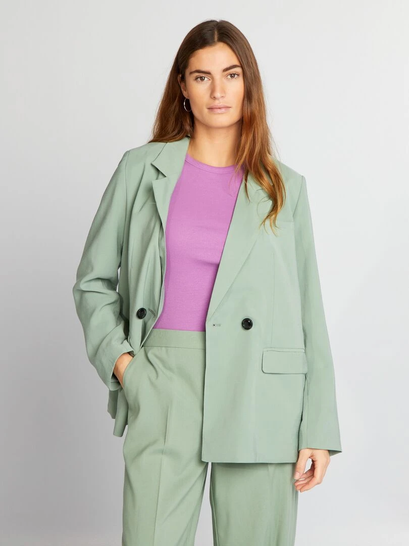 Veste de tailleur longue Vert