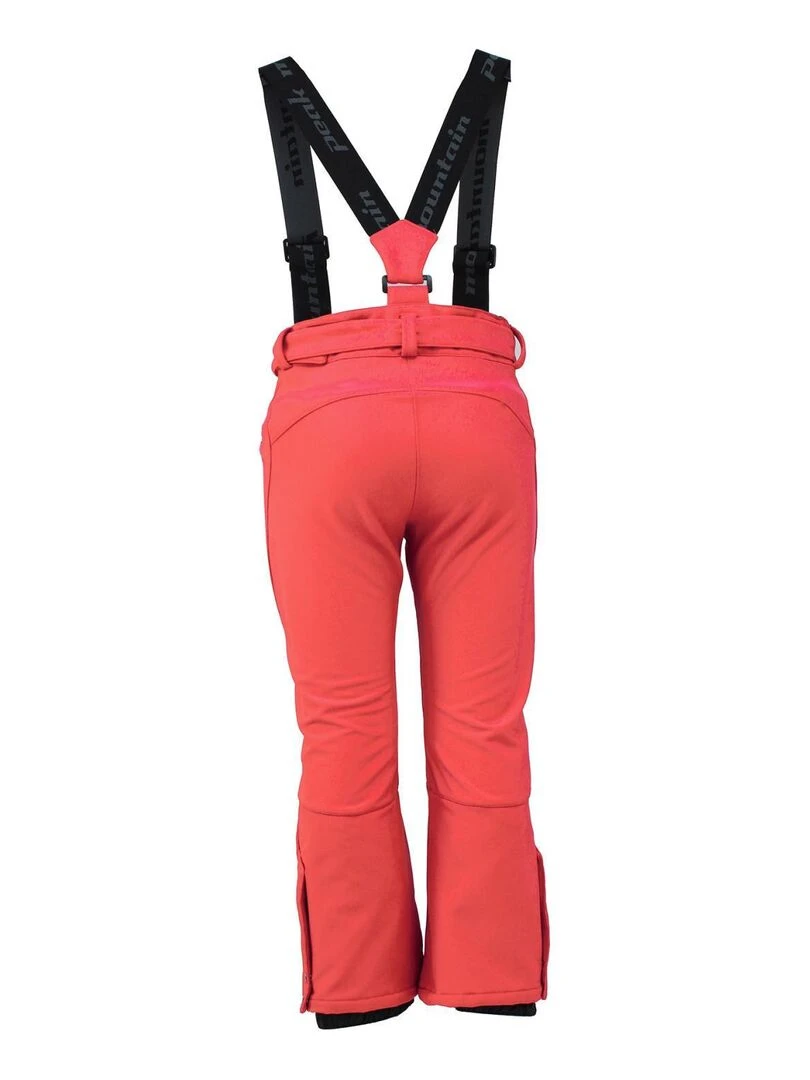 Pantalon de ski softshell fille FAFUZZA PEAK MOUNTAIN Orange corail