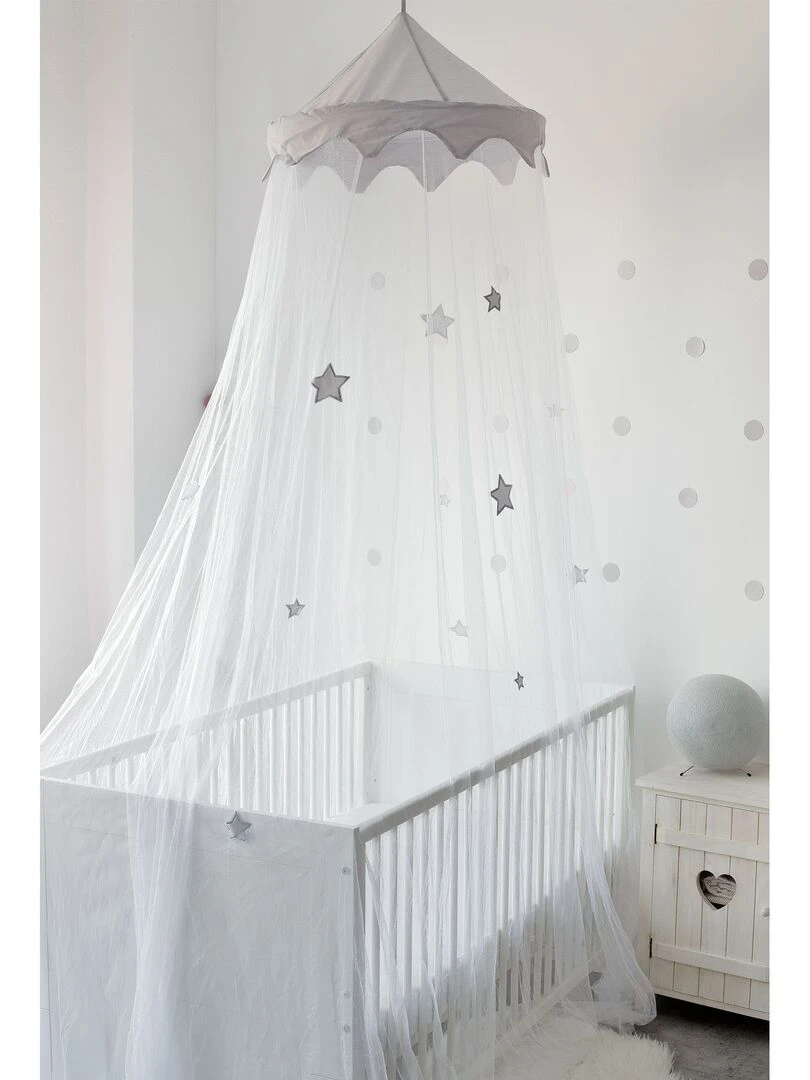 Ciel de lit bébé Trois Kilos Sept Gris