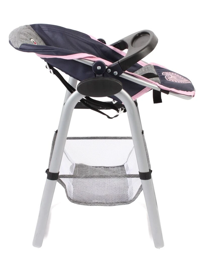 Chaise haute pour poupées bleu foncé anthracite rose N/A