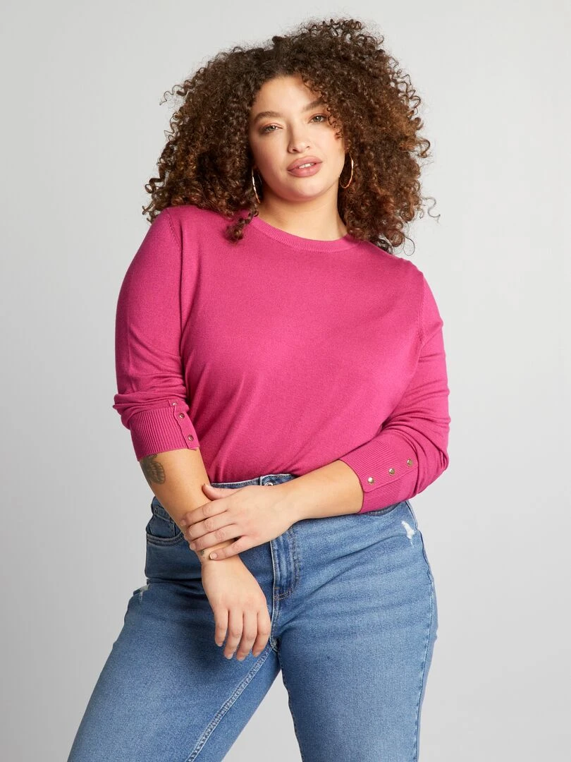 Pull en maille douce ultra stretch   Rose