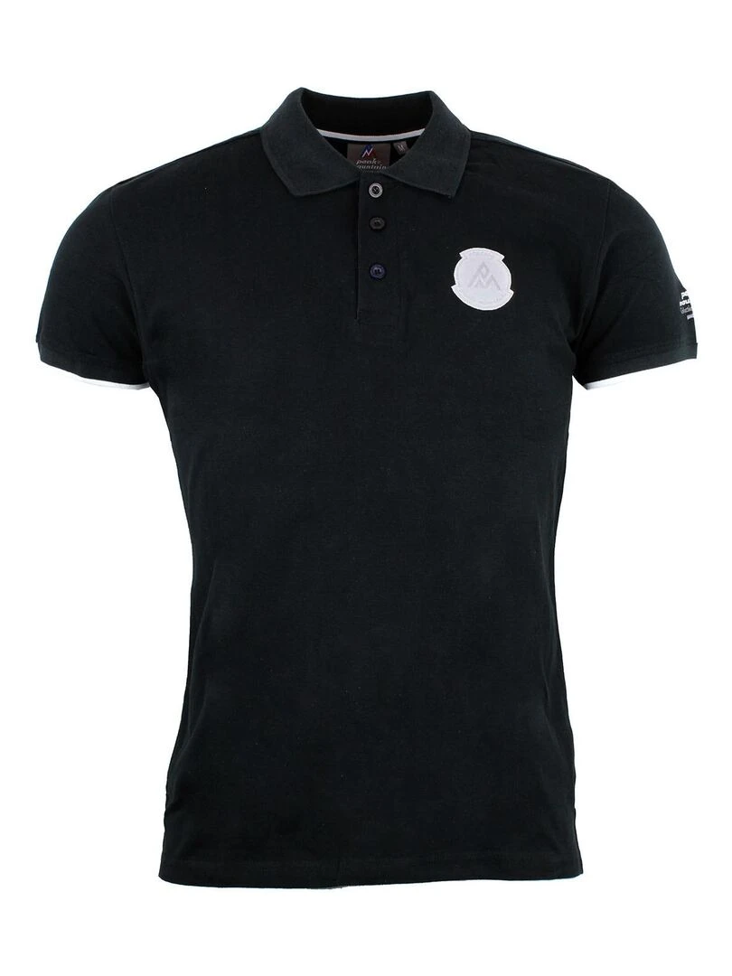 Polo manches courtes homme CORNELIUS PEAK MOUNTAIN Noir Noir