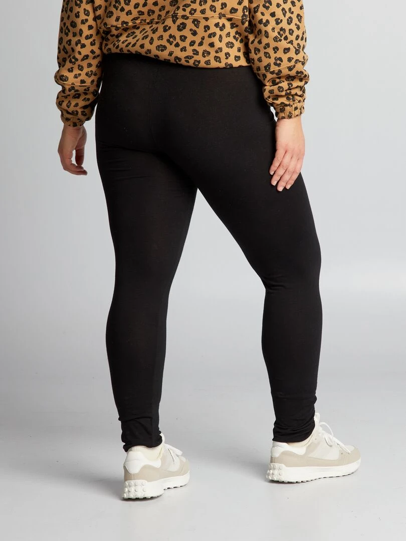 Legging long en coton   noir