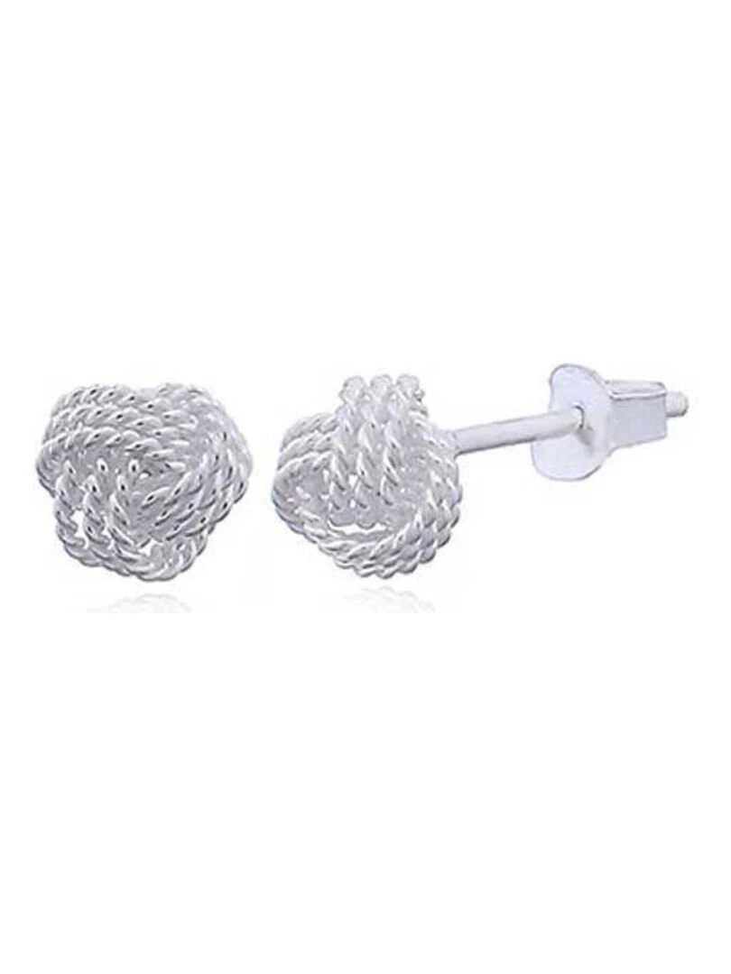 Boucles d'oreilles en argent forme noeud rond Argent