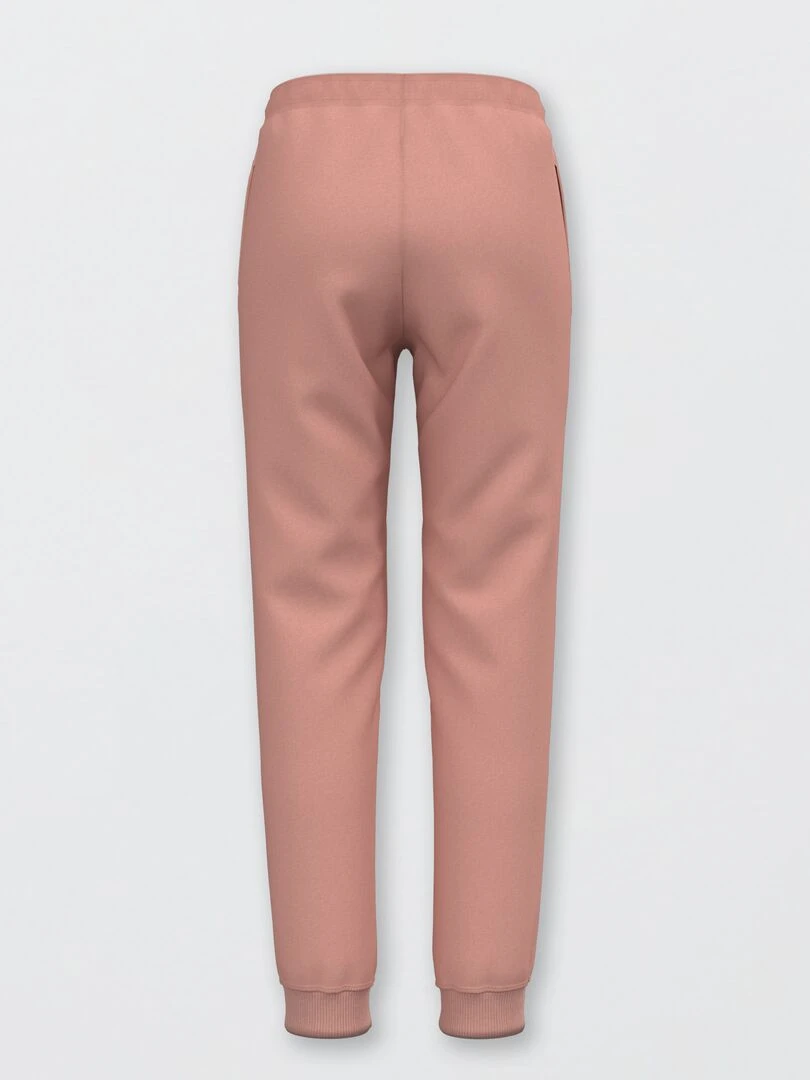 Jogging molletonnée à taille élastiquée   Vieux rose