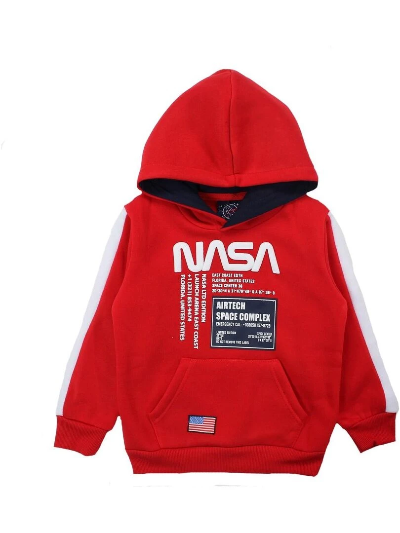 Nasa Sweat garçon imprimé logo Rouge