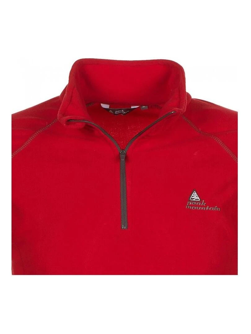 Sweat polaire homme CAFINE   PEAK MOUNTAIN   Rouge