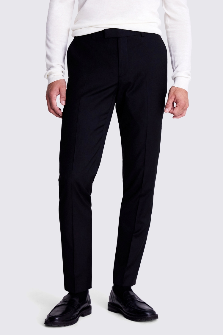 Slim Fit Black Stretch Trousers Buy Online at Moss