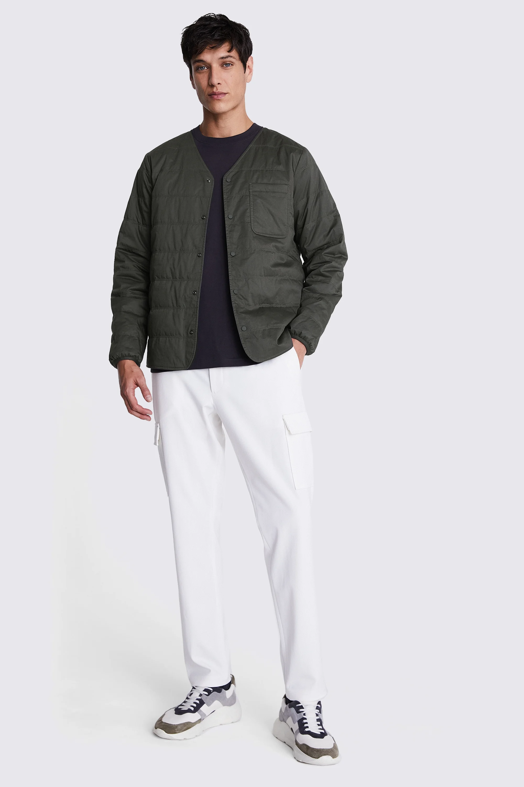 Light Grey Structured Shacket    Buy Online at Moss