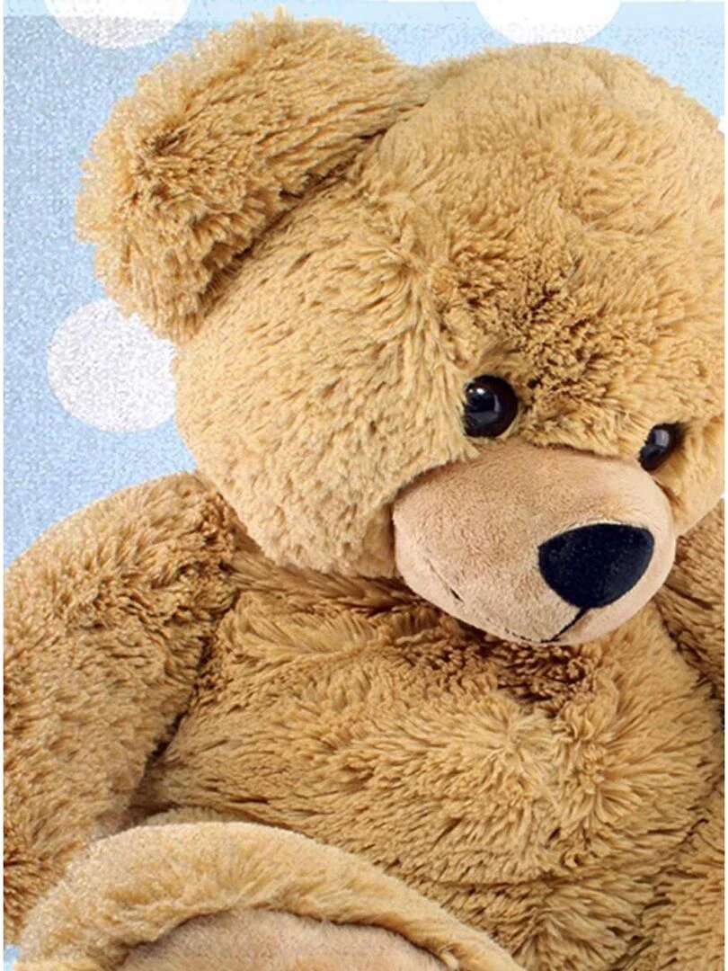 Tapis enfant ULTRA DOUX TEDDY en polyester doux et soyeux Fait en Europe Bleu