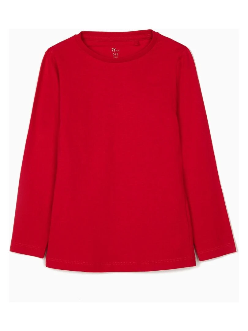 2 T shirts manches longues fille manches longues DISRUPTION   Rouge