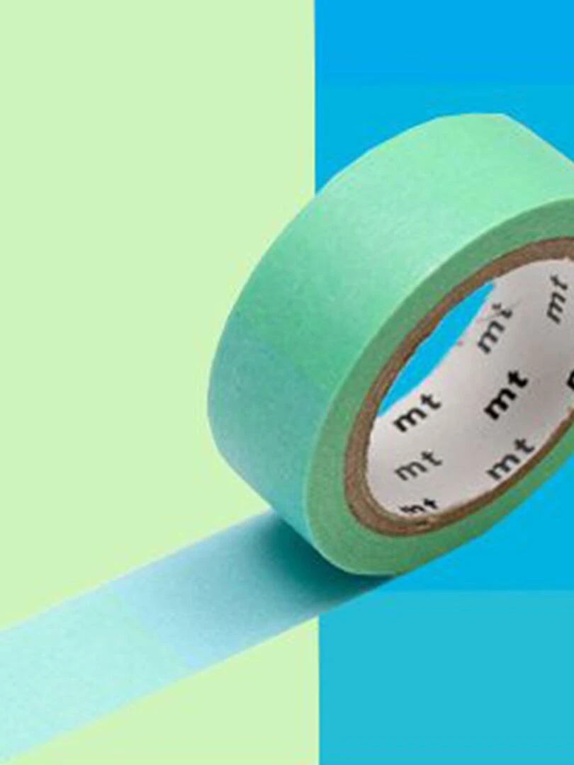 Masking tape dégradé fluo vert et bleu 1 5 cm x 7 m N/A
