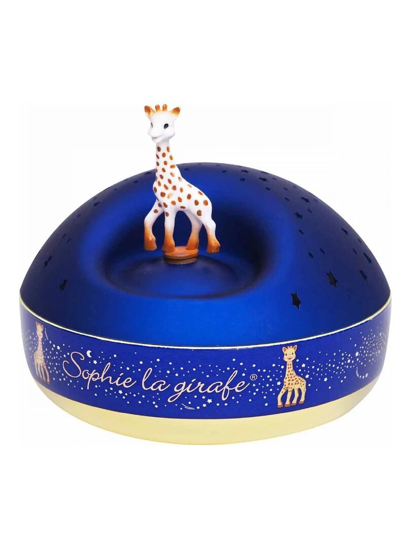 Veilleuse Projecteur d'Etoiles Musical Sophie la Girafe© bleu piles incluses Blanc