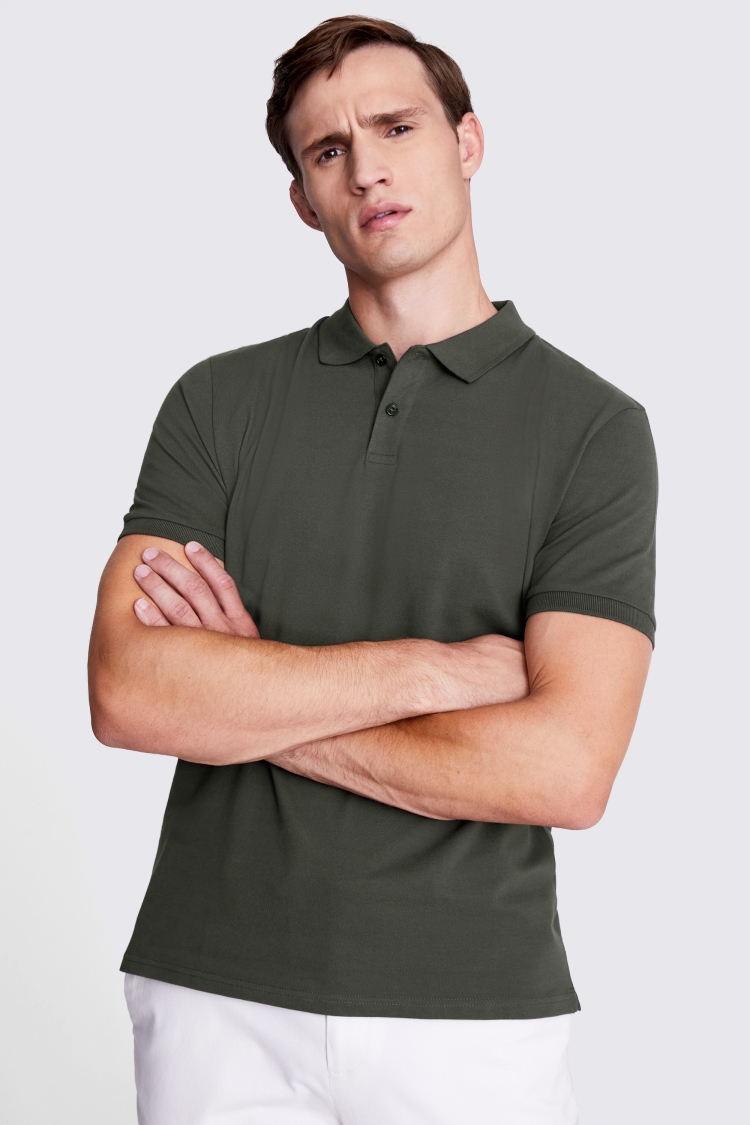 Apple Green Pique Polo Shirt   Buy Online at Moss