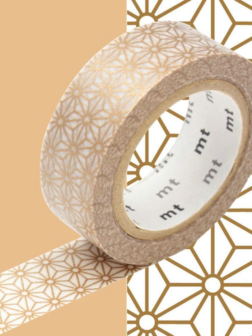 Masking tape étoiles dorées   1 5 cm x 7 m   N/A