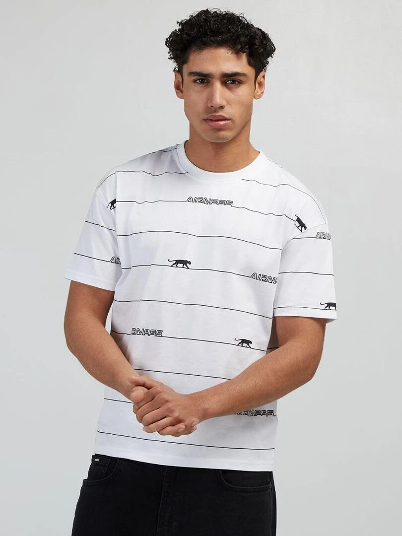 TEE SHIRT OVERSIZE HUDSON Airness Blanc
