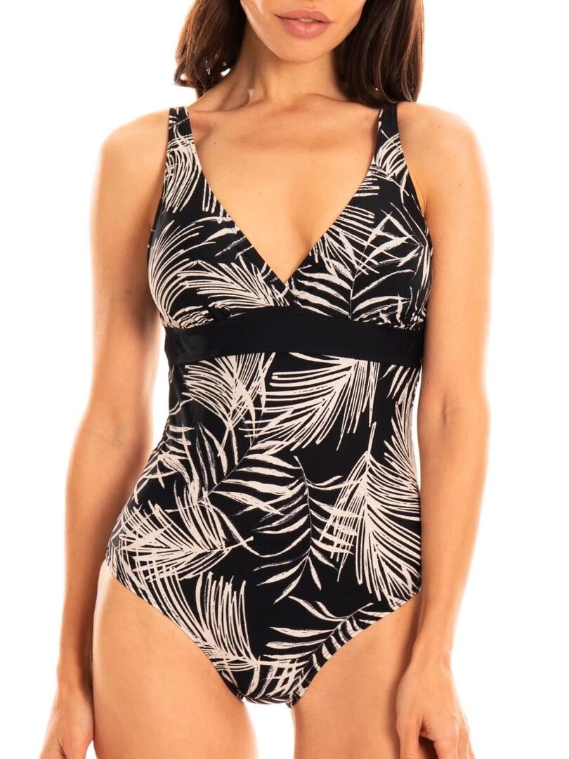 Maillot de bain 1 pièce imprimé Lola Noir