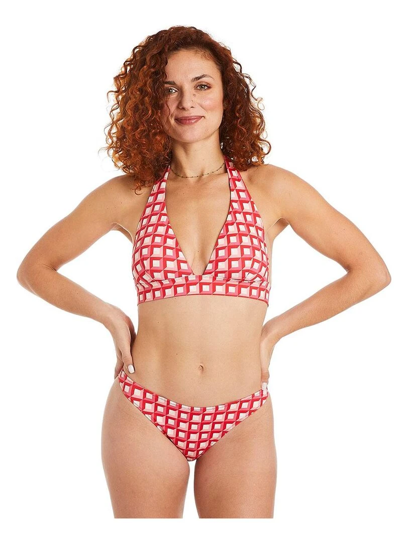 Haut de maillot de bain triangle IBIZA   Camille Cerf & Pomm'Poire   Rouge