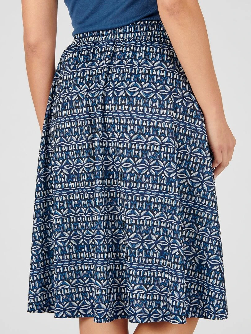 Jupe maille crêpe stretch   Damart   Bleu marine