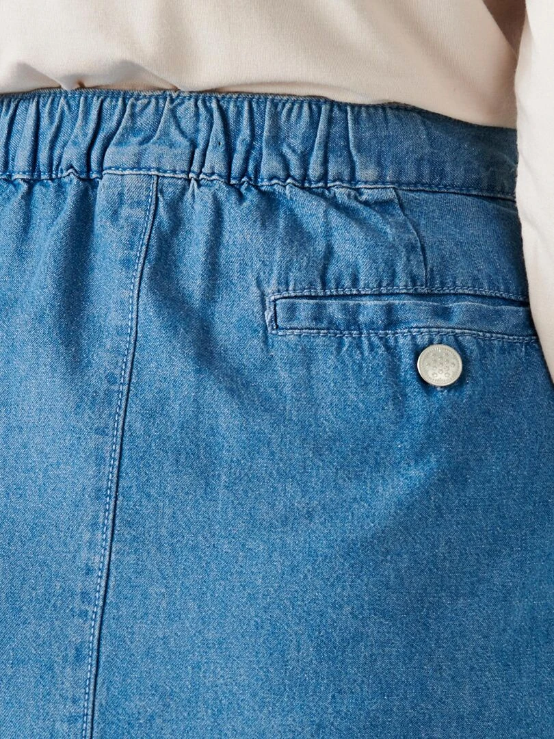 Jupe pur coton Damart Bleu