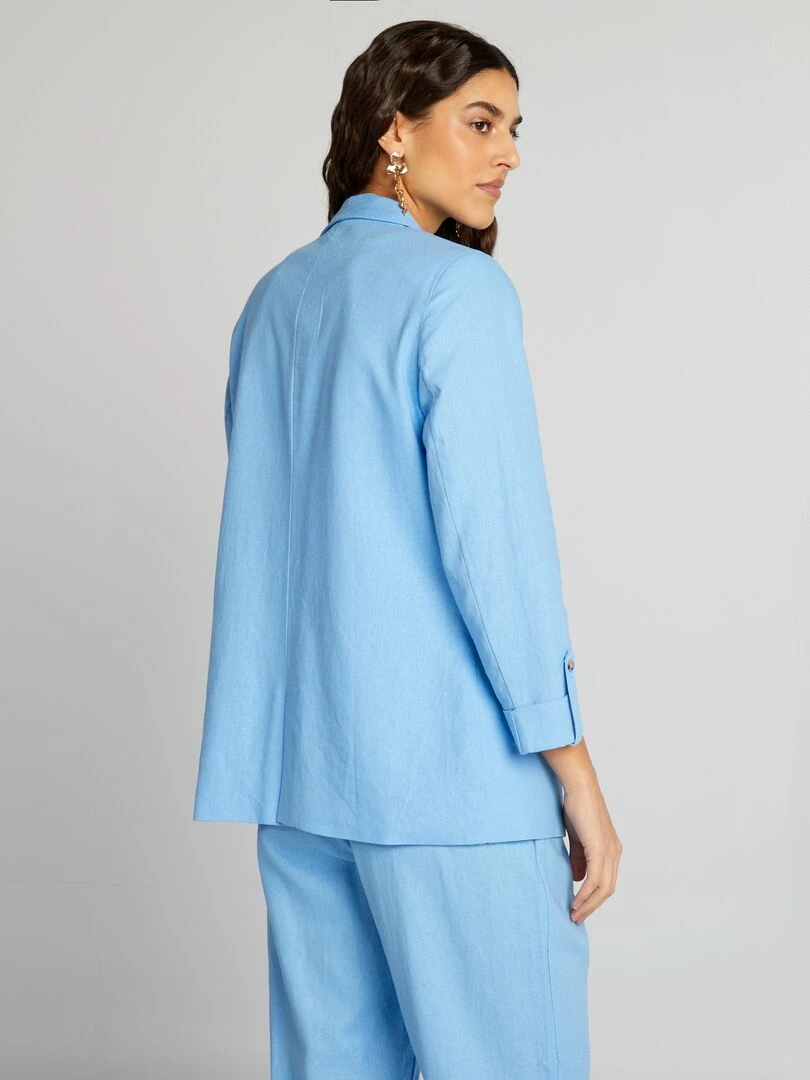 Veste tailleur mi longue   Bleu
