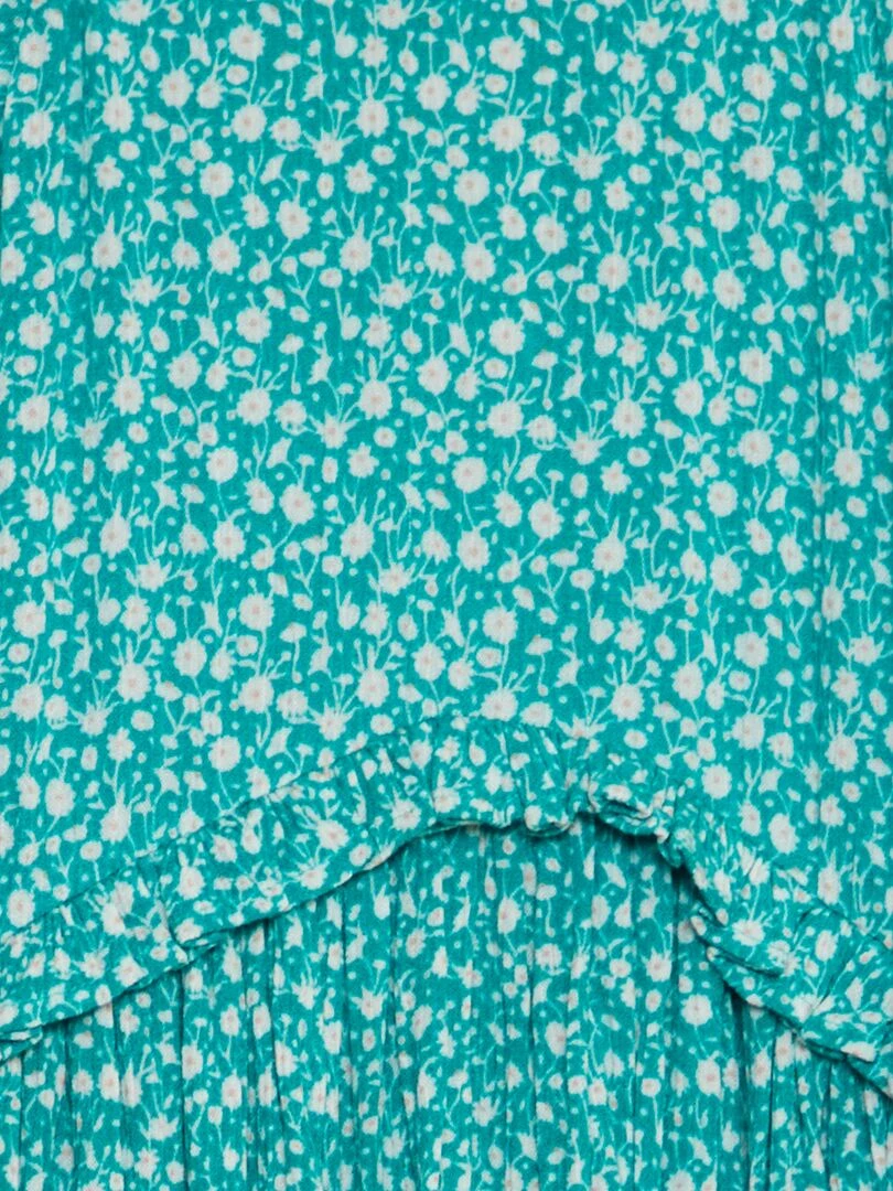 Robe imprimée à volant   Vert