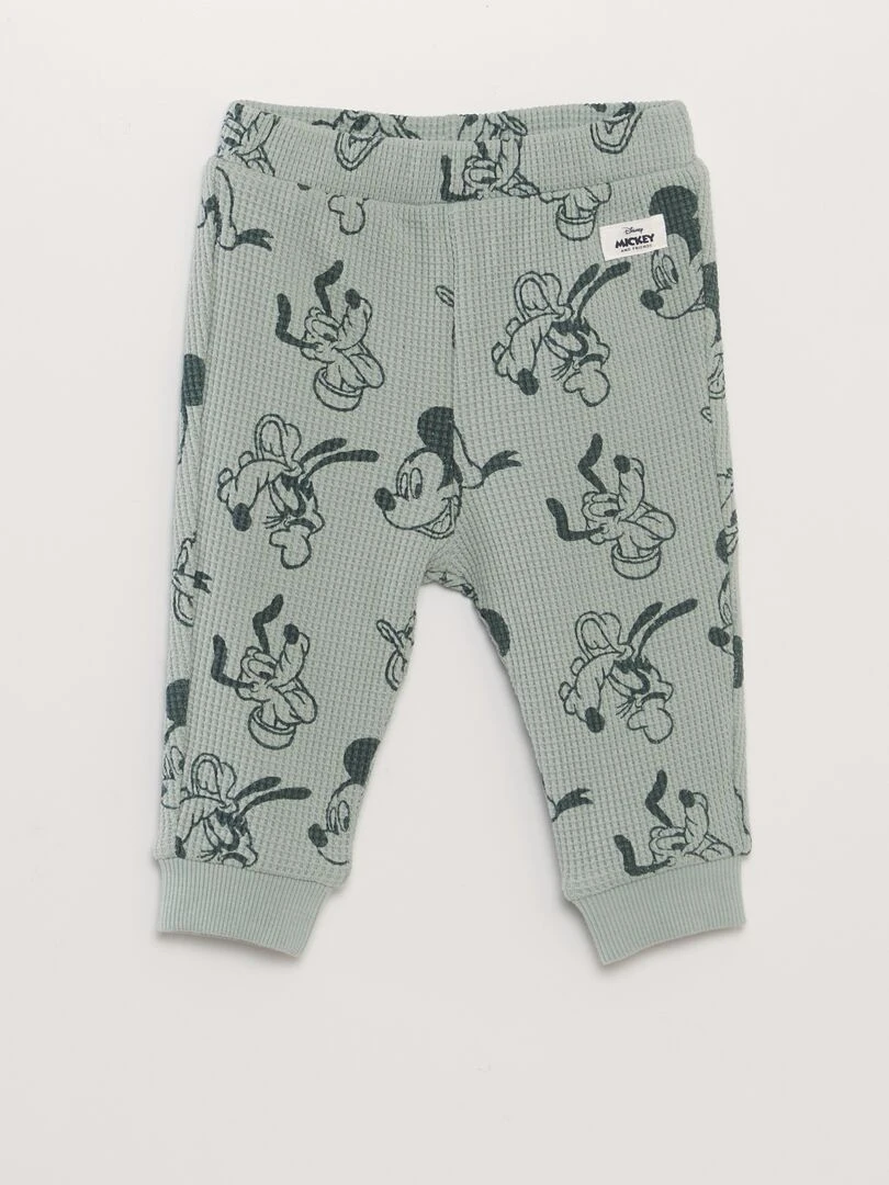 Ensemble jogging sweat + pantalon 'Disney' en nid d'abeilles   2 pièces   VERT