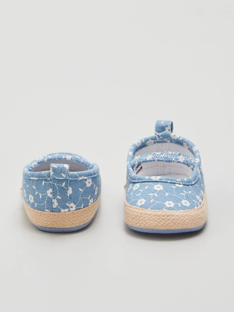 Sandales imprimées style espadrilles   Bleu