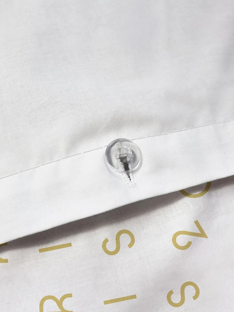 Parure de lit imprimée 100% coton  PARIS 2024 JEUX OLYMPIQUES LOGO   Blanc