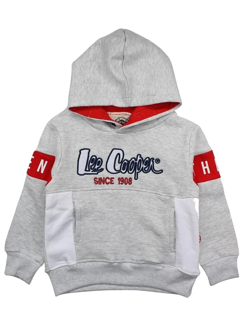 Lee Cooper Sweat garçon imprimé logo en coton Gris