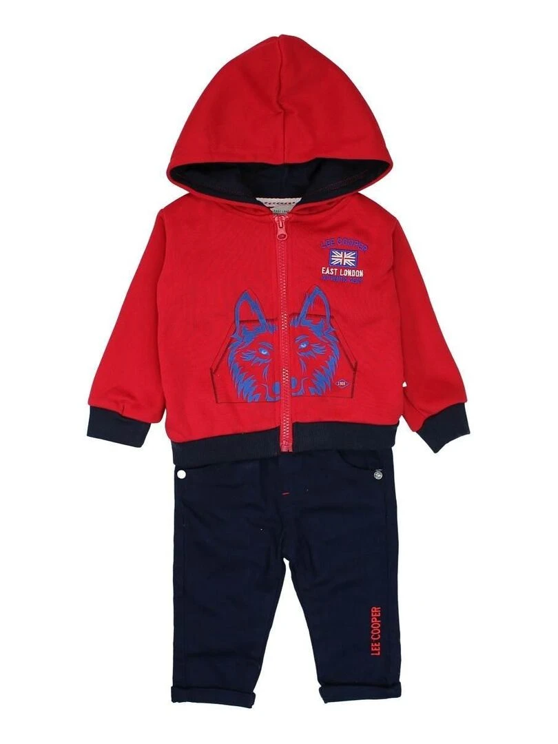 Lee Cooper Ensemble Veste pantalon bébé garçon Imprimé Logo Rouge