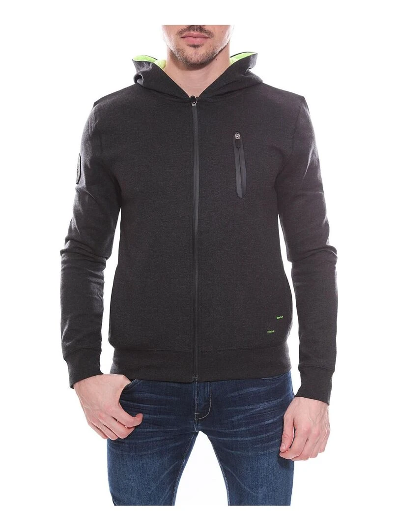 Sweat capuche zippé WELSON Gris foncé