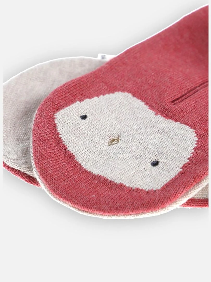 Echarpe chouette en tricot    Noukie's   Rose