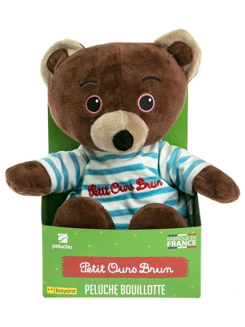 Peluche Bouillotte Petit Ours Brun   Made in France   Marron