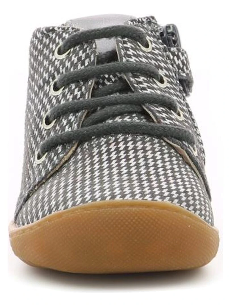 Bottillons Cuir Pastile   Gris