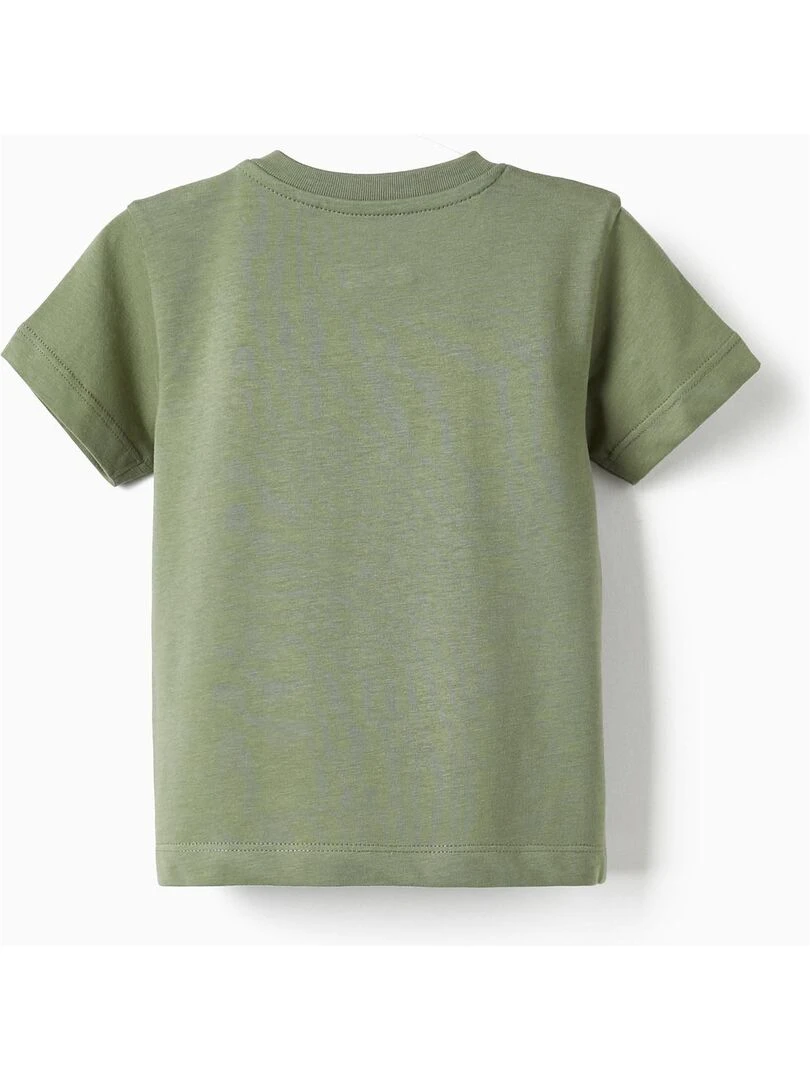 T shirt à manches courtes en coton pour bébé garçon 'Joy Leaf' manches courtes NATURE TAKEOVER Vert