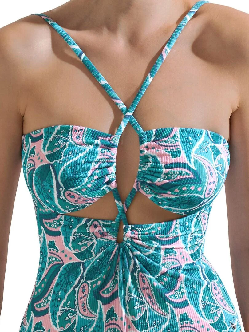 Maillot de bain une pièce échancré sans armatures Kavala   Bleu