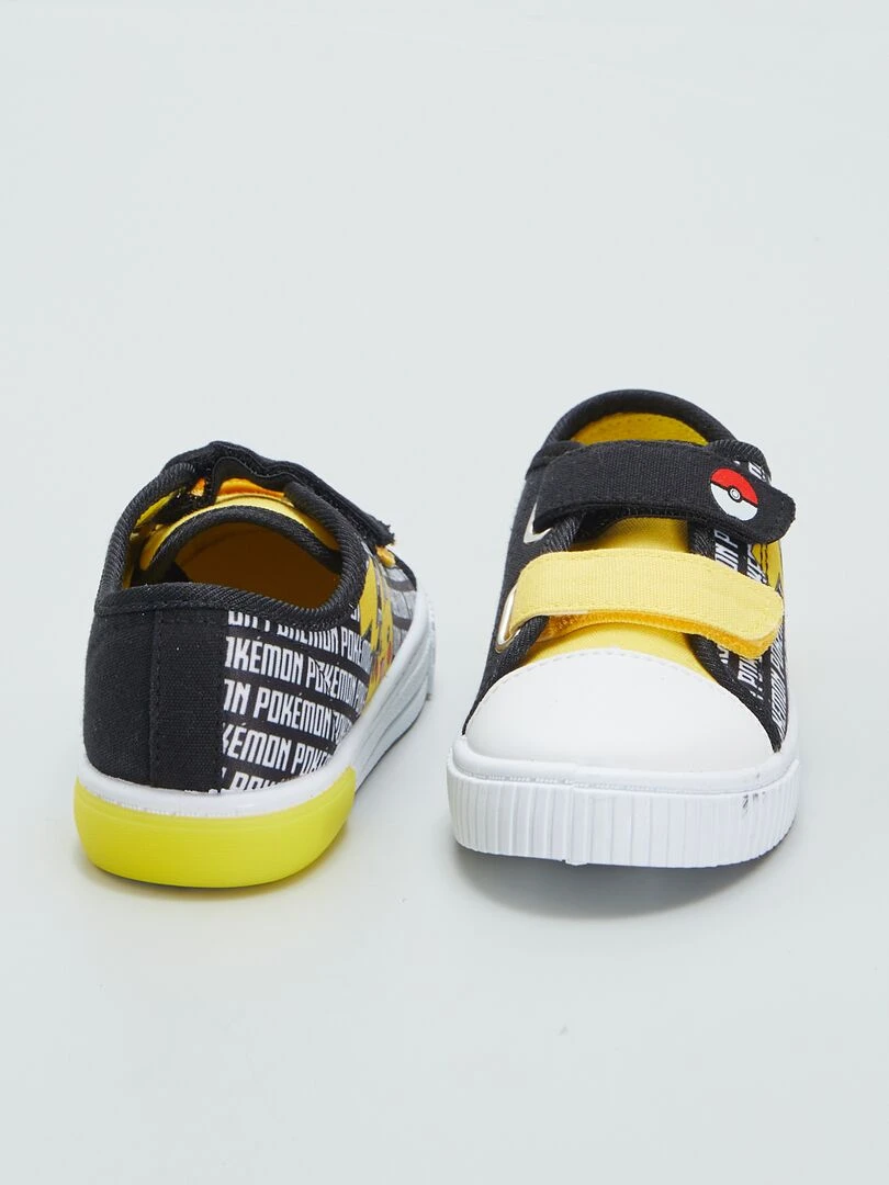 Baskets basses 'Pokémon' à scratchs   Noir